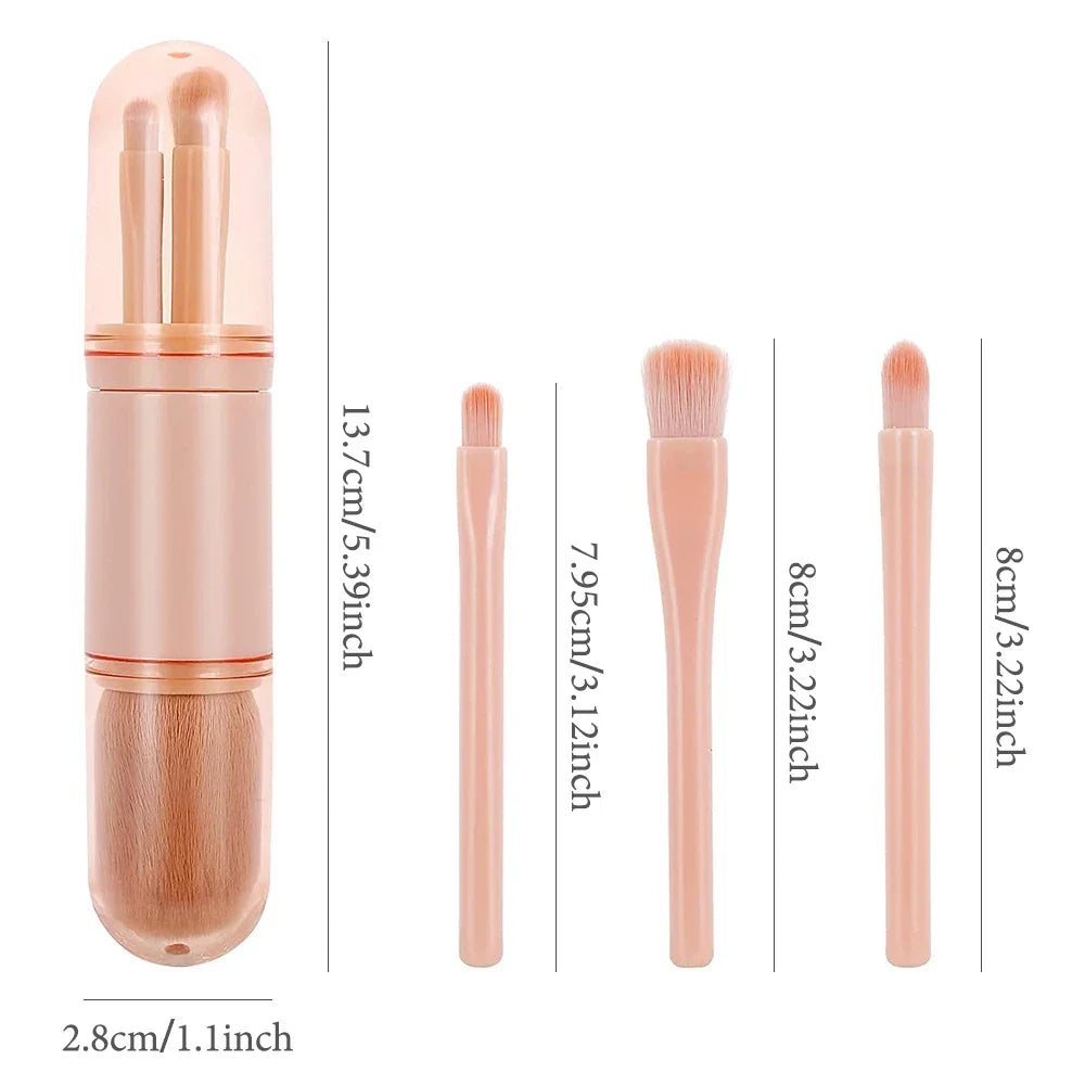 4 in 1 Makeup Brush Set Mini - Craze Trends