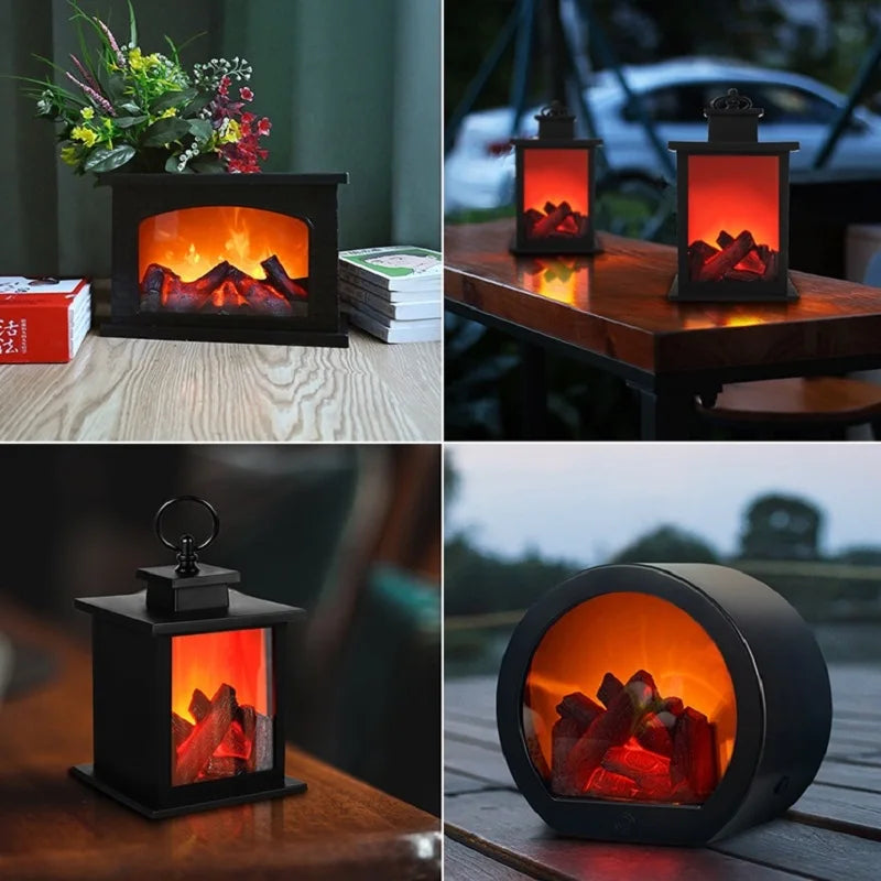 LED Fireplace Flame Lantern Night Light - Craze Trends