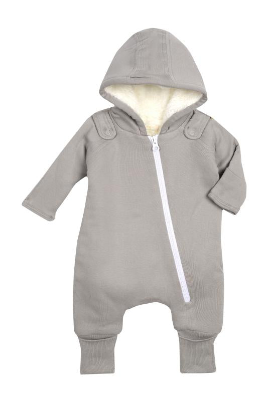 Smart Cuddly Jumpsuit + Bib - Gray - Craze Trends