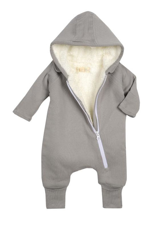 Smart Cuddly Jumpsuit + Bib - Gray - Craze Trends