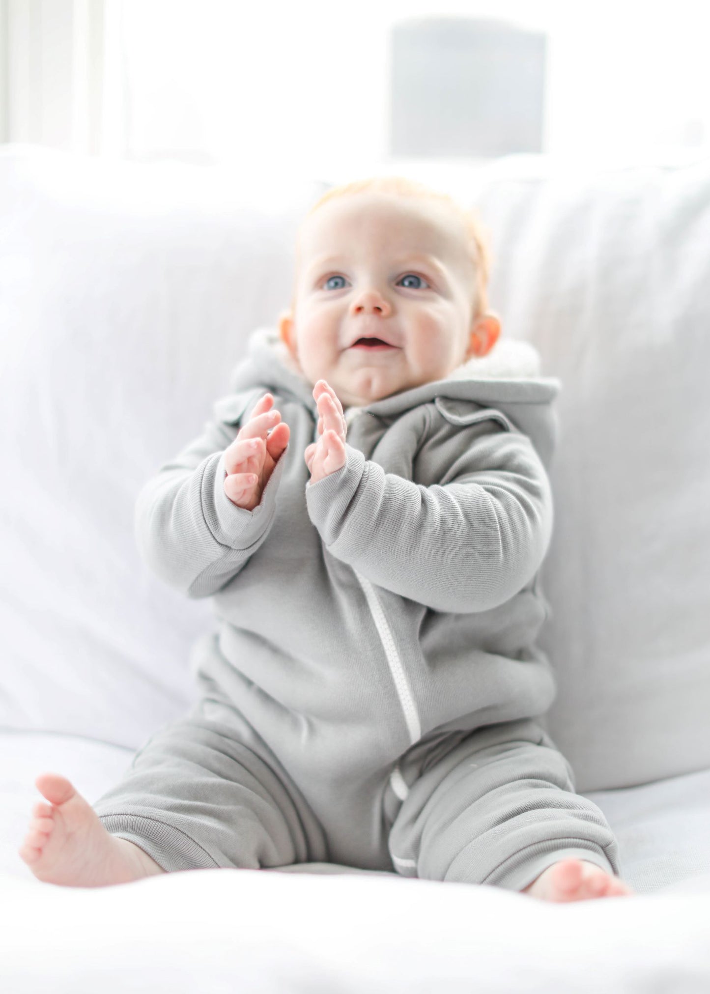 Smart Cuddly Jumpsuit + Bib - Gray - Craze Trends