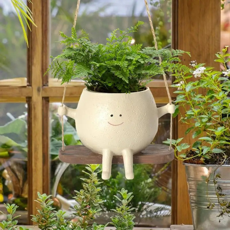 Swing Face Planter Pot - Charming Garden Decor - Craze Trends