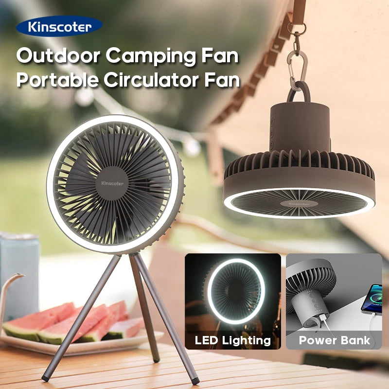 Portable Camping Fan with Wireless Ceiling Fan and Power Bank - Craze Trends