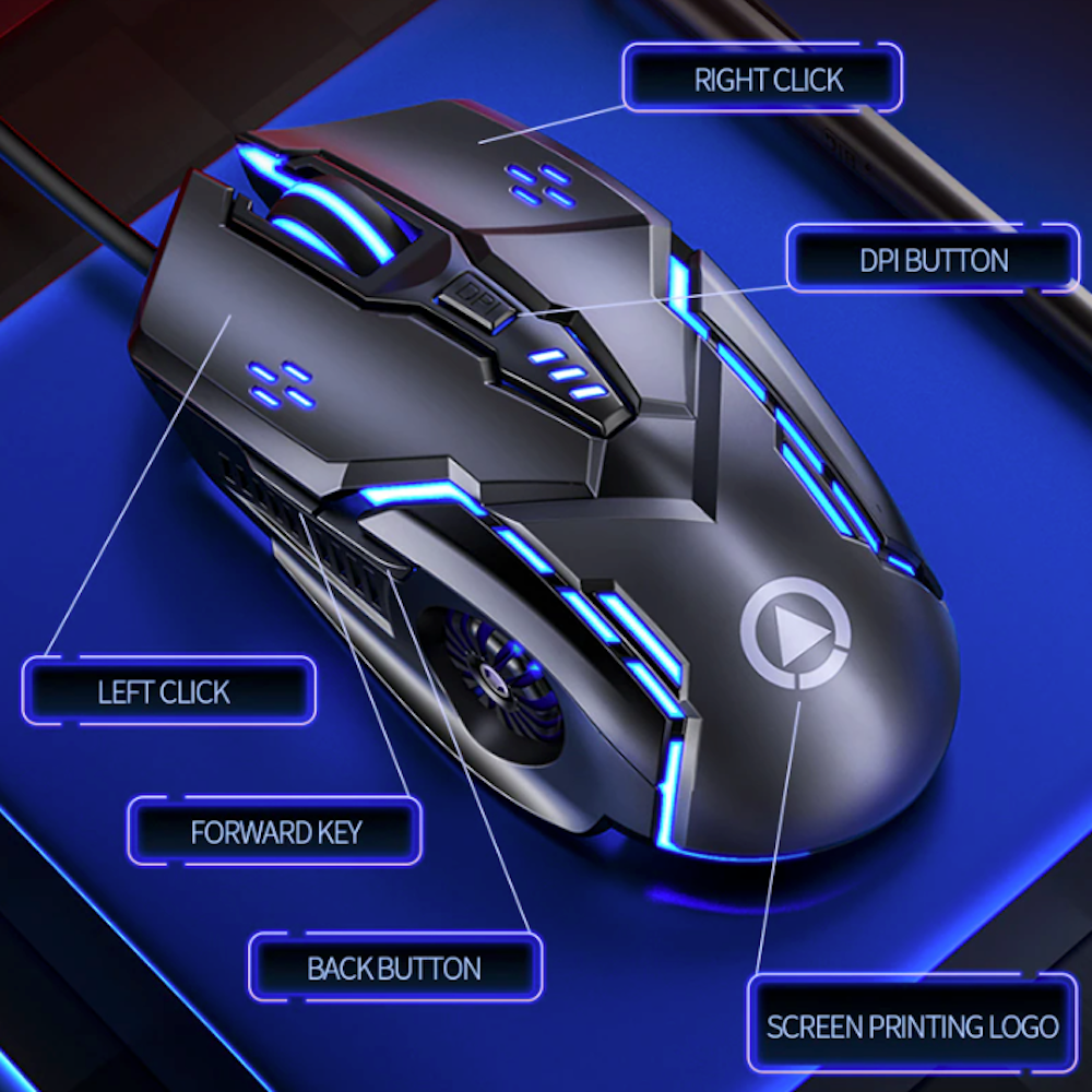 Dragon 6 Buttons 3200 DPI Gaming Mouse - Craze Trends