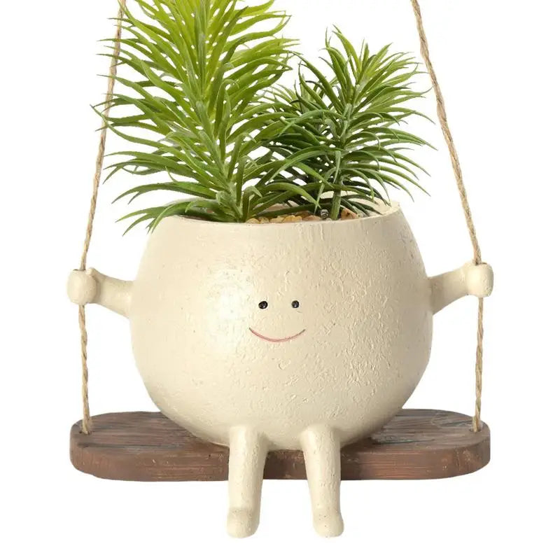 Swing Face Planter Pot - Charming Garden Decor - Craze Trends