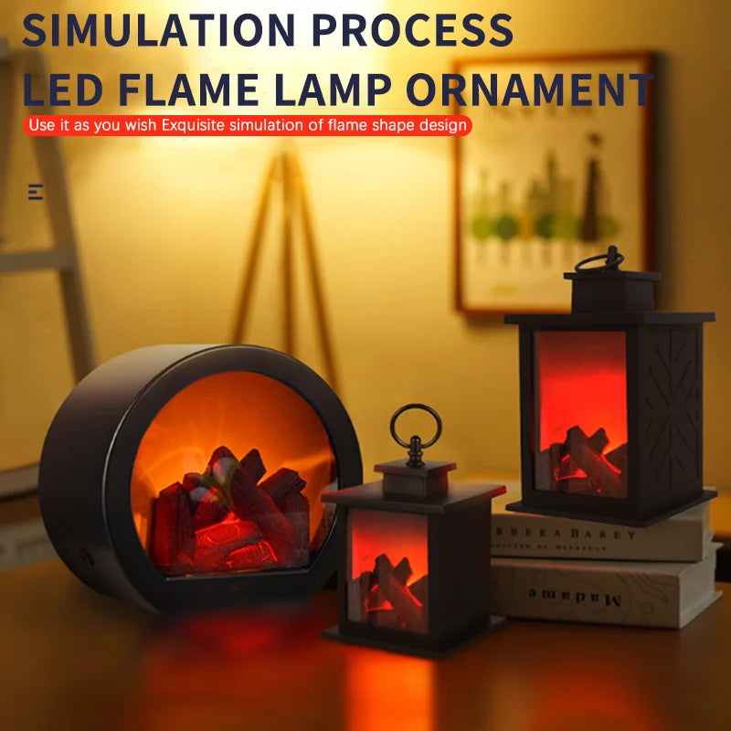 LED Fireplace Flame Lantern Night Light - Craze Trends