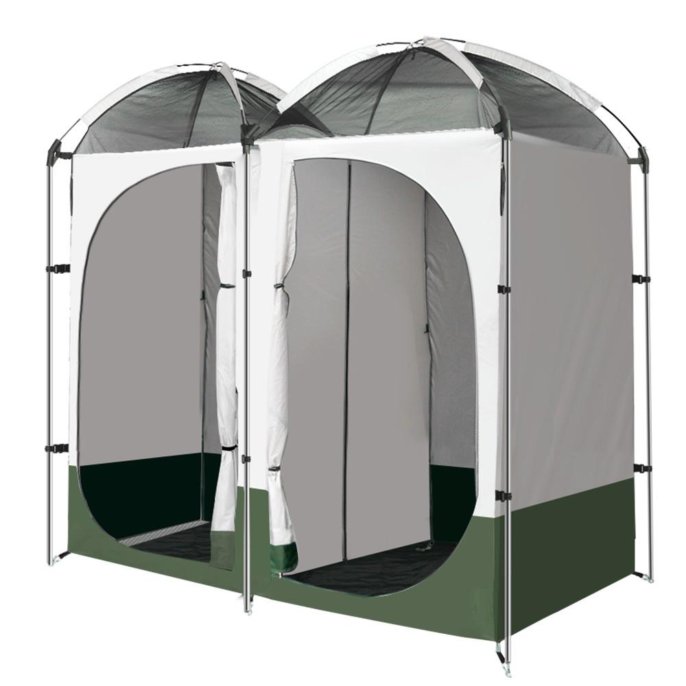 Weisshorn Double Camping Shower Toilet Tent Outdoor Portable Change - Craze Trends