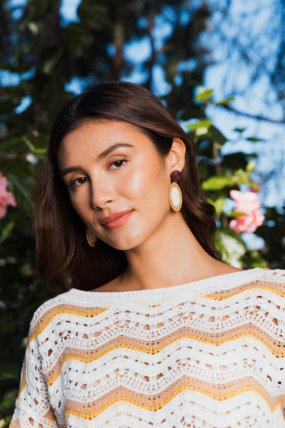 Earthy Chic Raffia Dangle Earrings