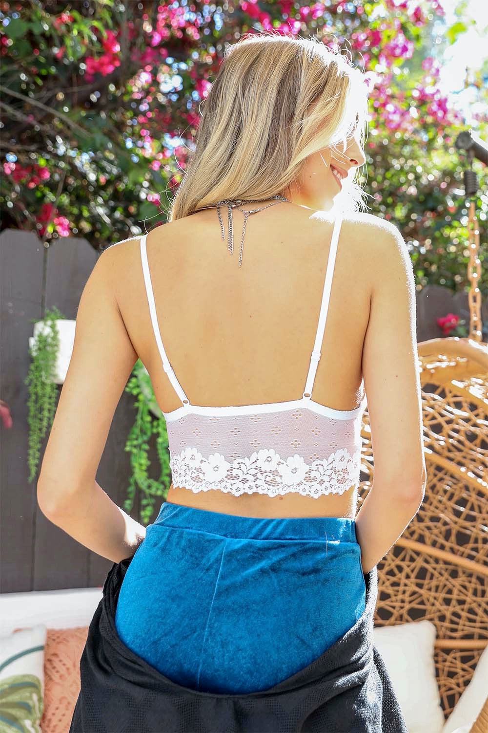 Sexy Floral Lace Strappy Front Bralette