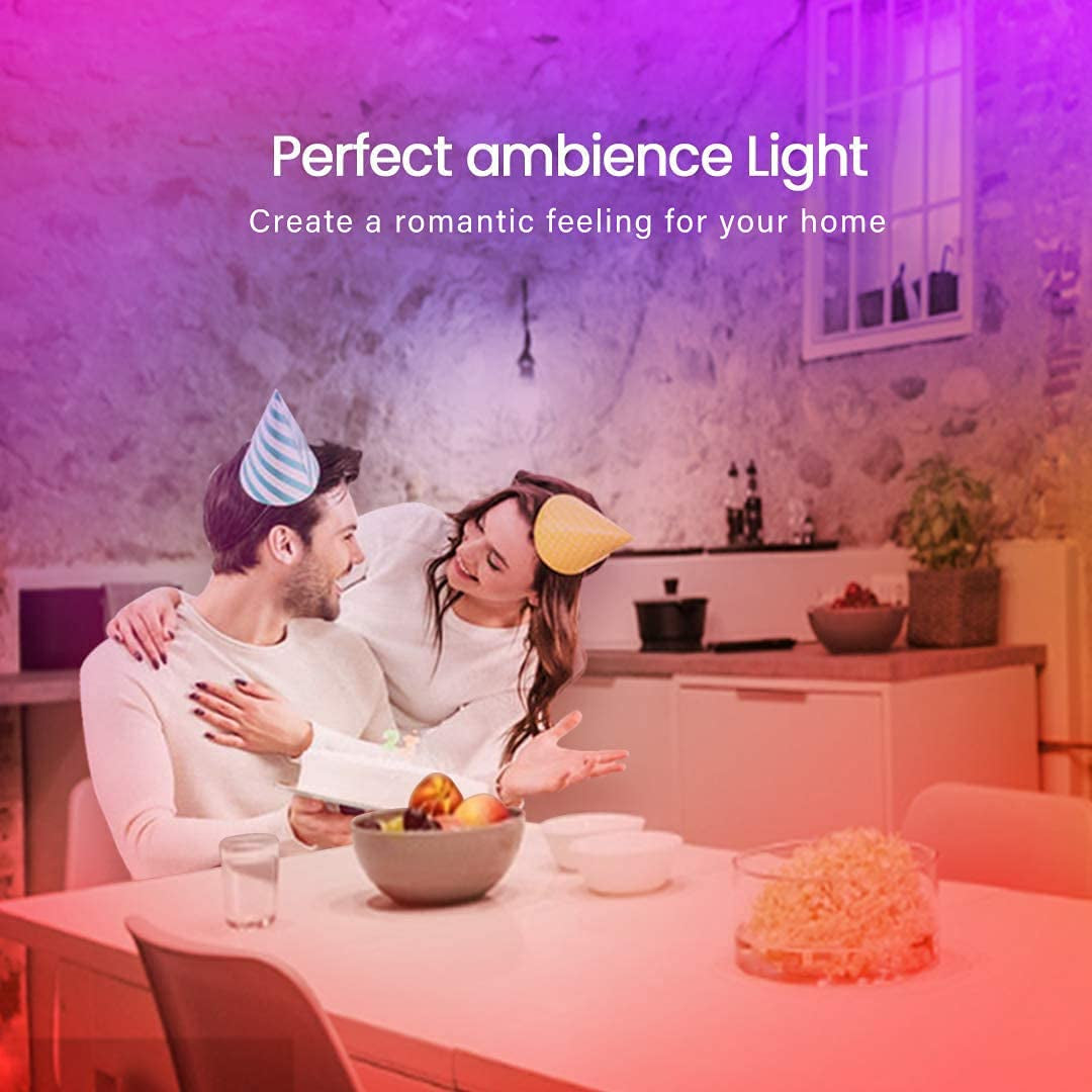 50 FT LED Strip Lights,Bluetooth LED Lights for Bedroom, Color Changing Light Strip with Music Sync, Phone Controller and IR Remote