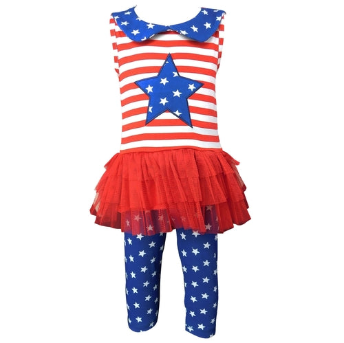 Big Little Girls' 4th of July Red White & - Craze Trends