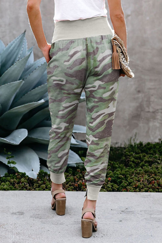 Pocket Casual Pants With Slit