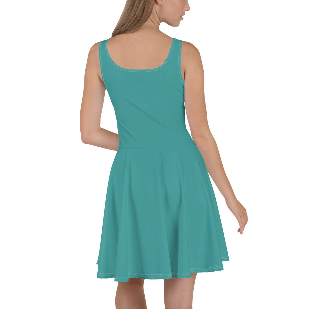 Womens Skater Dress, Teal Green 2 - Craze Trends