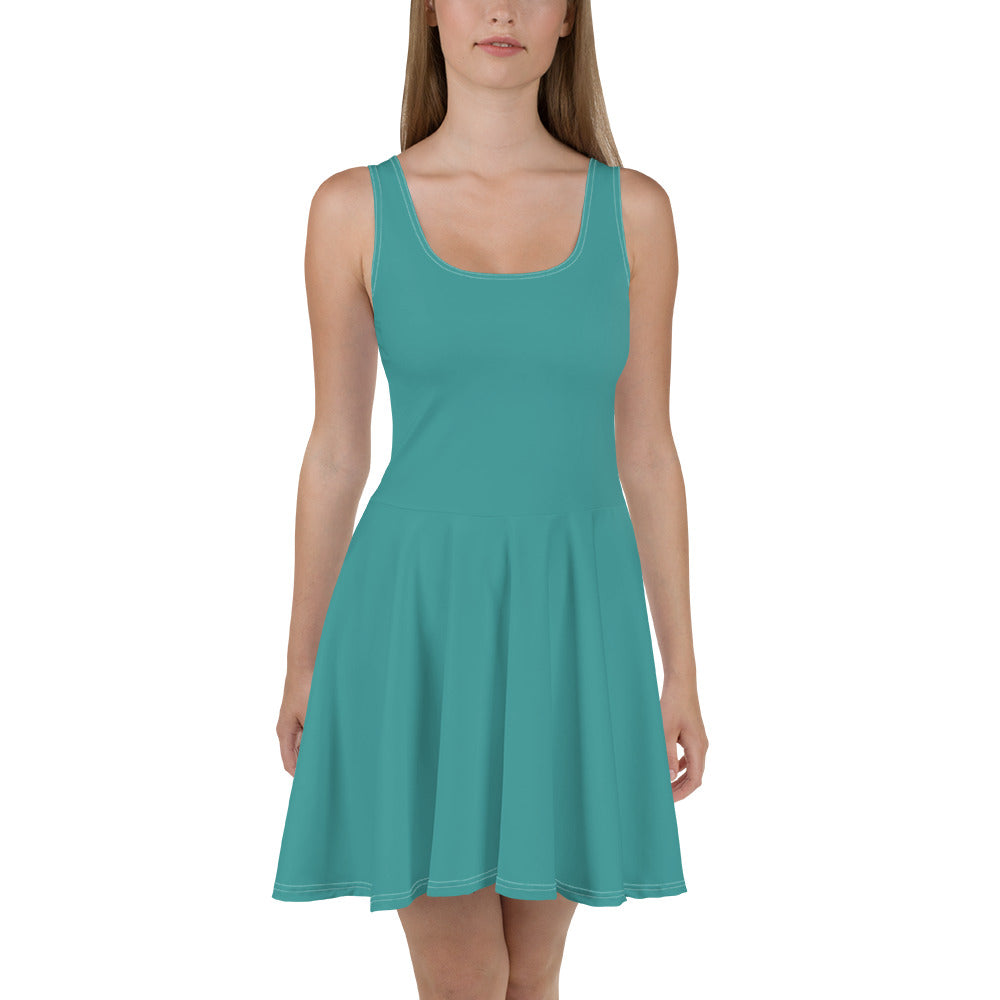 Womens Skater Dress, Teal Green 2 - Craze Trends