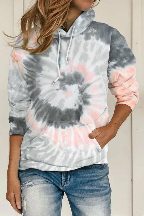 Multicolor Tie Dye Pattern Hoodie