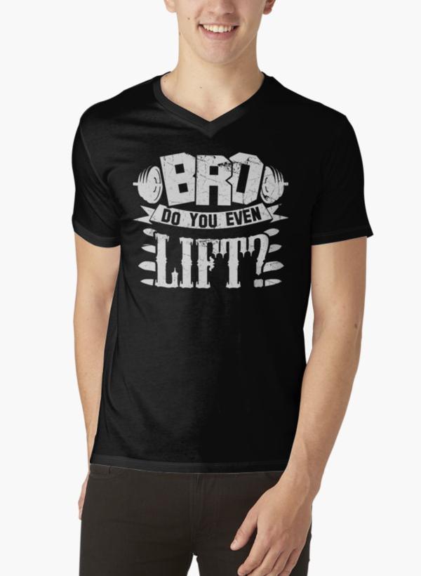 Bro Do You Even Lift Gym Fitness Black V-neck T-Shirts - Craze Trends