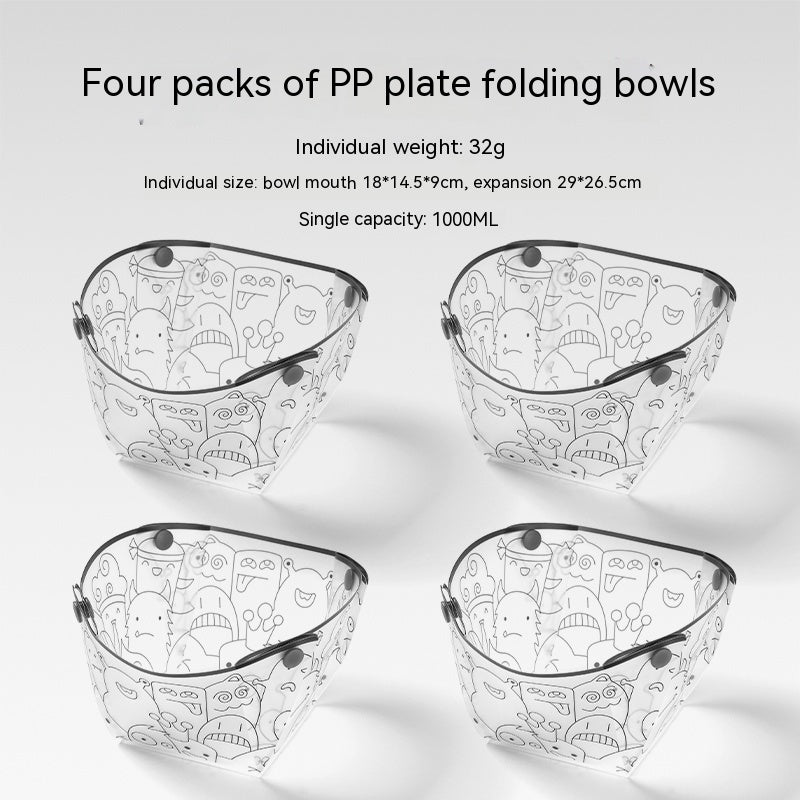 Outdoor Folding Bowls, Tableware, Portable Travel Plates