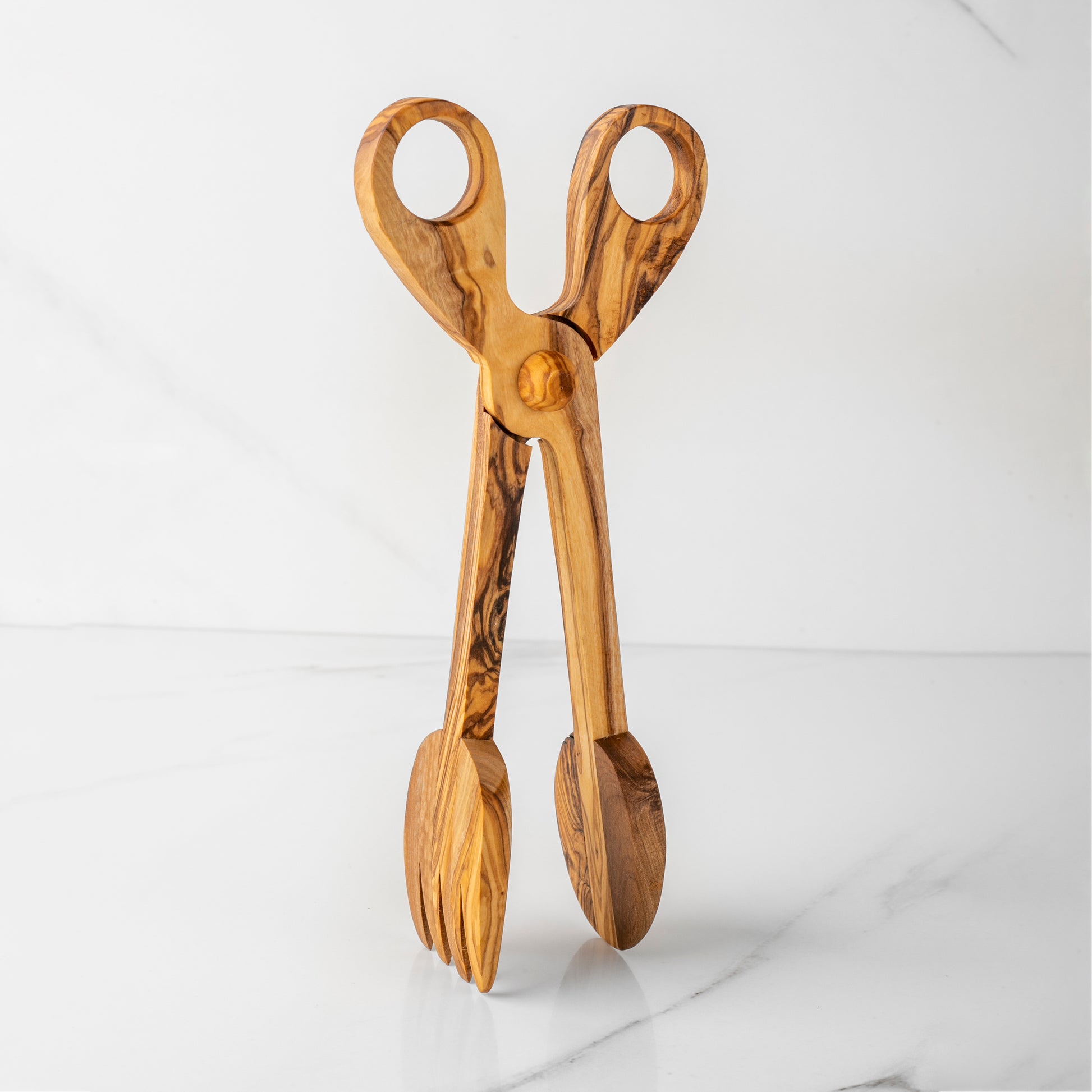 Handmade Olive Wood Salad Tongs | Eco-Friendly Serving Utensils - Craze Trends