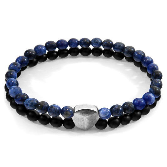 Blue Sodalite Iguazu Silver and Stone Bracelet - Craze Trends