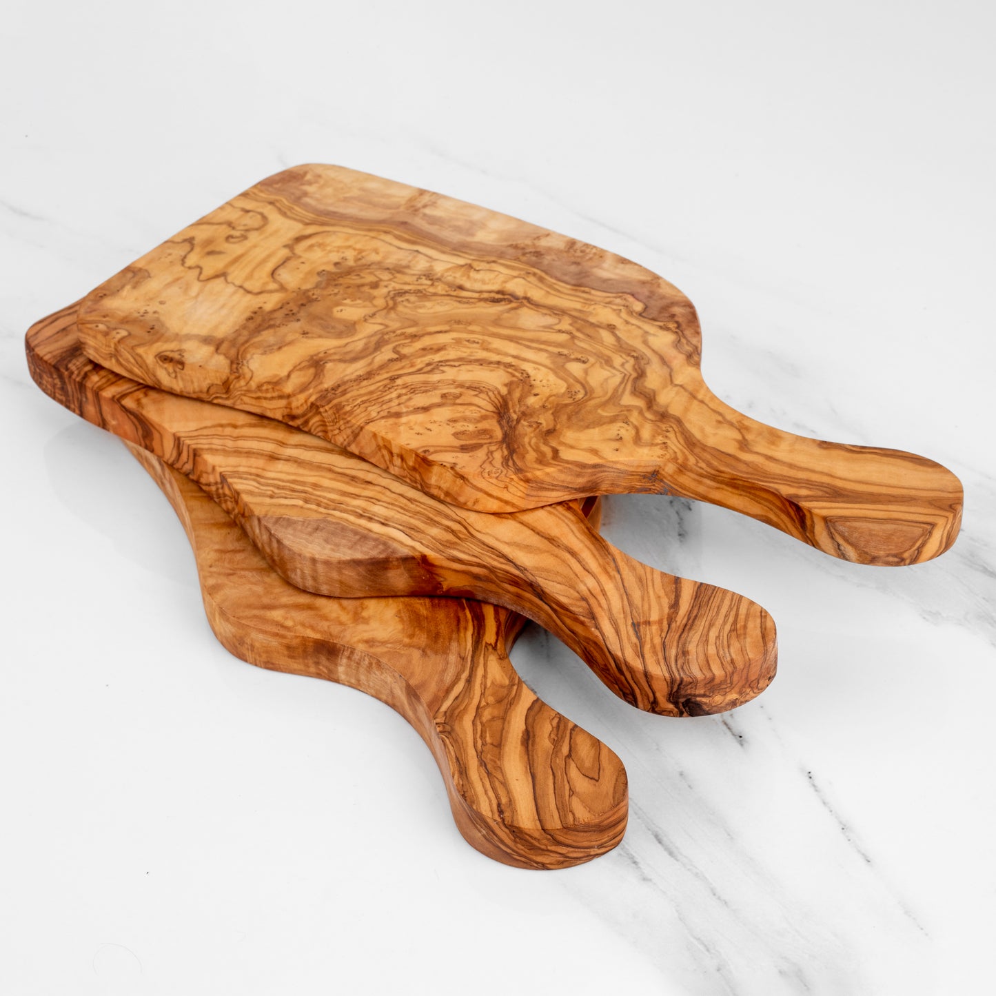 Handmade Olive Wood Rectangular Cutting Board with Handle - Craze Trends