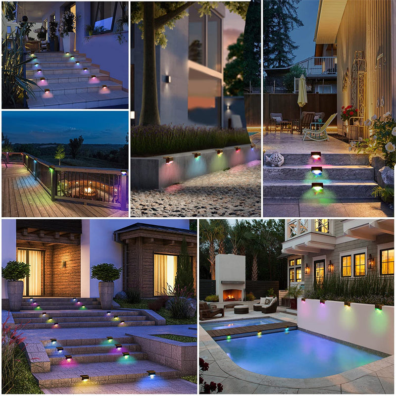 Solar Deck Lights LED Waterproof Outdoor Solar Powered LED Step Light - Craze Trends