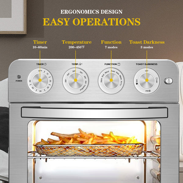 Stainless Steel Air Fryer Toaster Oven Countertop Oven