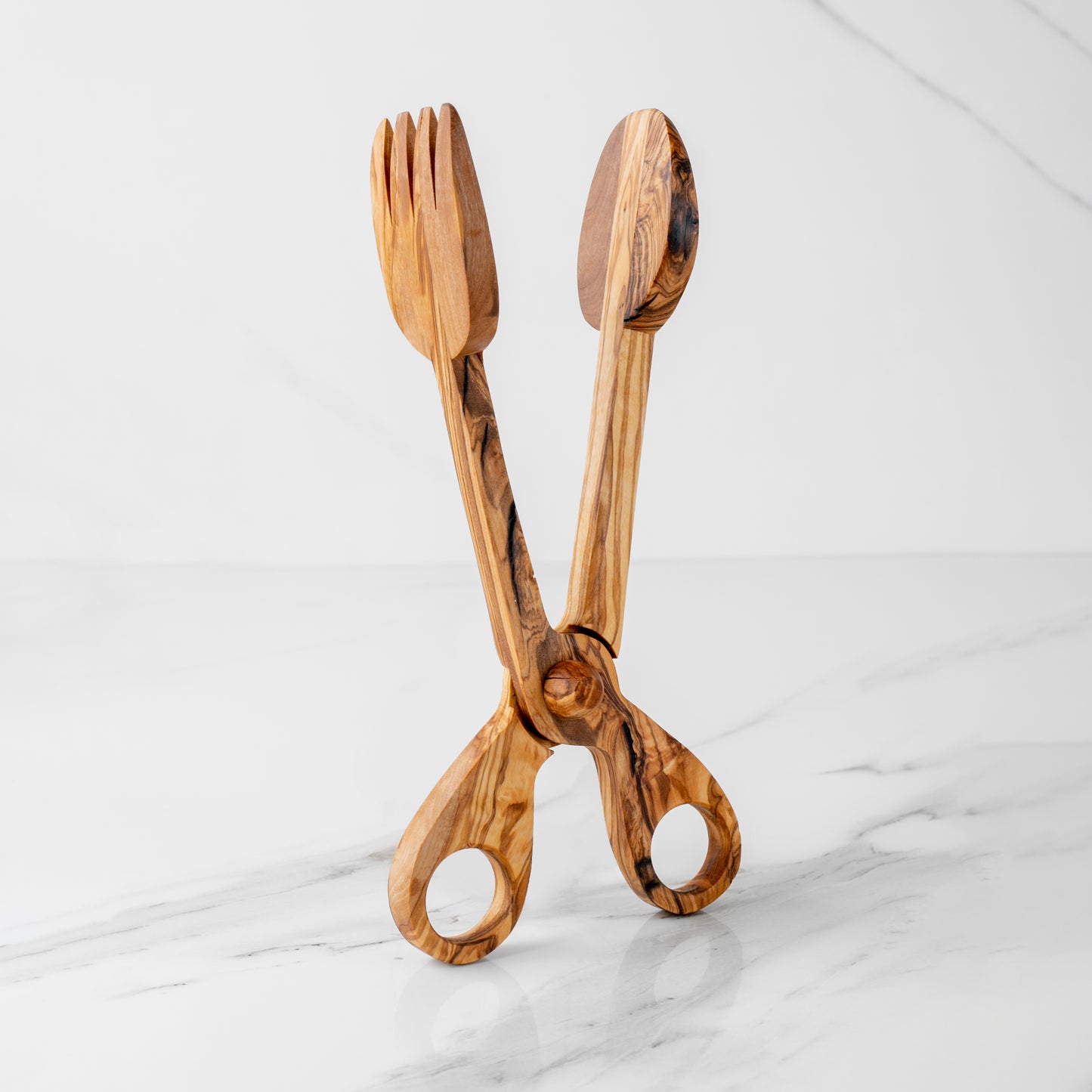 Handmade Olive Wood Salad Tongs | Eco-Friendly Serving Utensils - Craze Trends