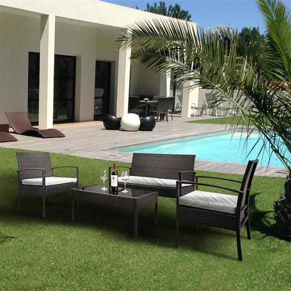 4PCS Rattan Patio Furniture Set - Craze Trends