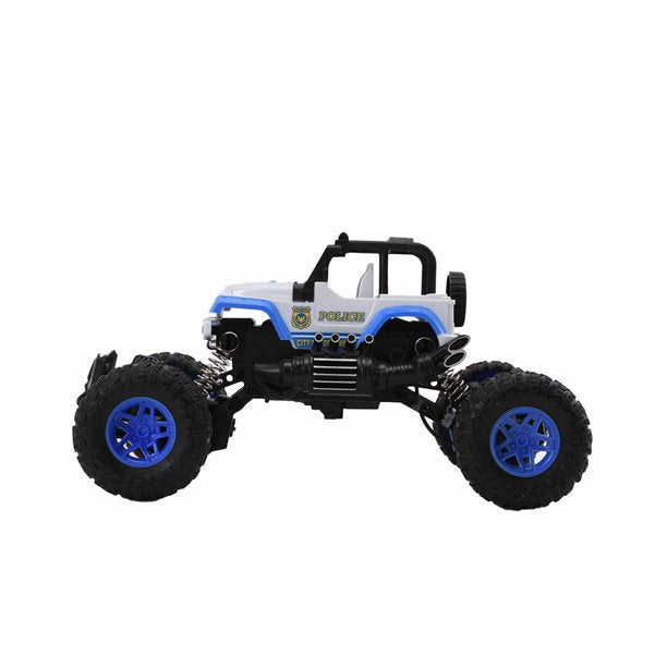 27MHZ 4CH Remote Control Police Crawler With Lights 1/18 Scale - Craze Trends