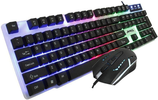 Jedel GK100 White Gaming Keyboard and Mouse Bundle - Craze Trends