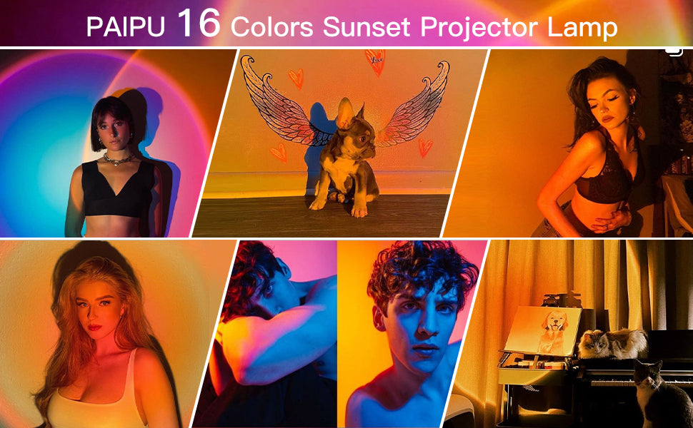 16 Colors Sunset Projection Lamp Sunset Lamp - Craze Trends