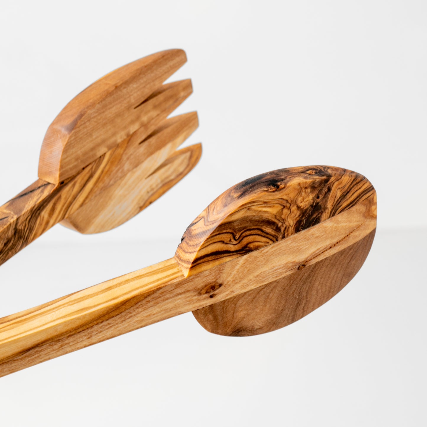 Handmade Olive Wood Salad Tongs | Eco-Friendly Serving Utensils - Craze Trends