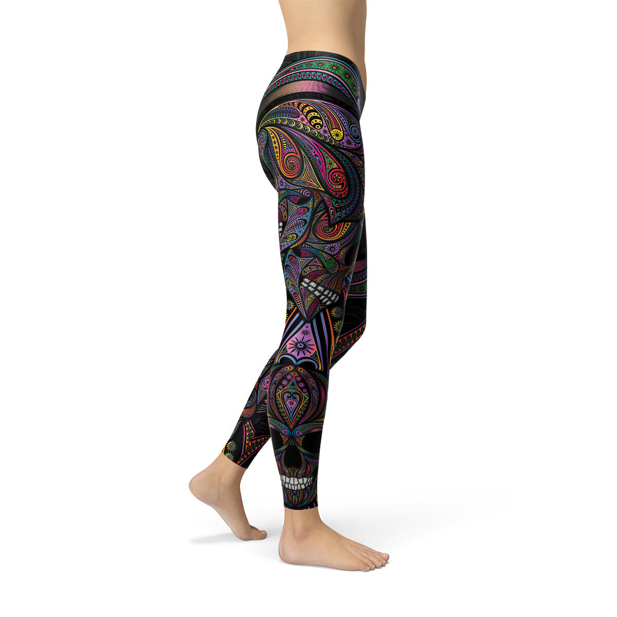 Womens Sugar Skull Leggings - Craze Trends