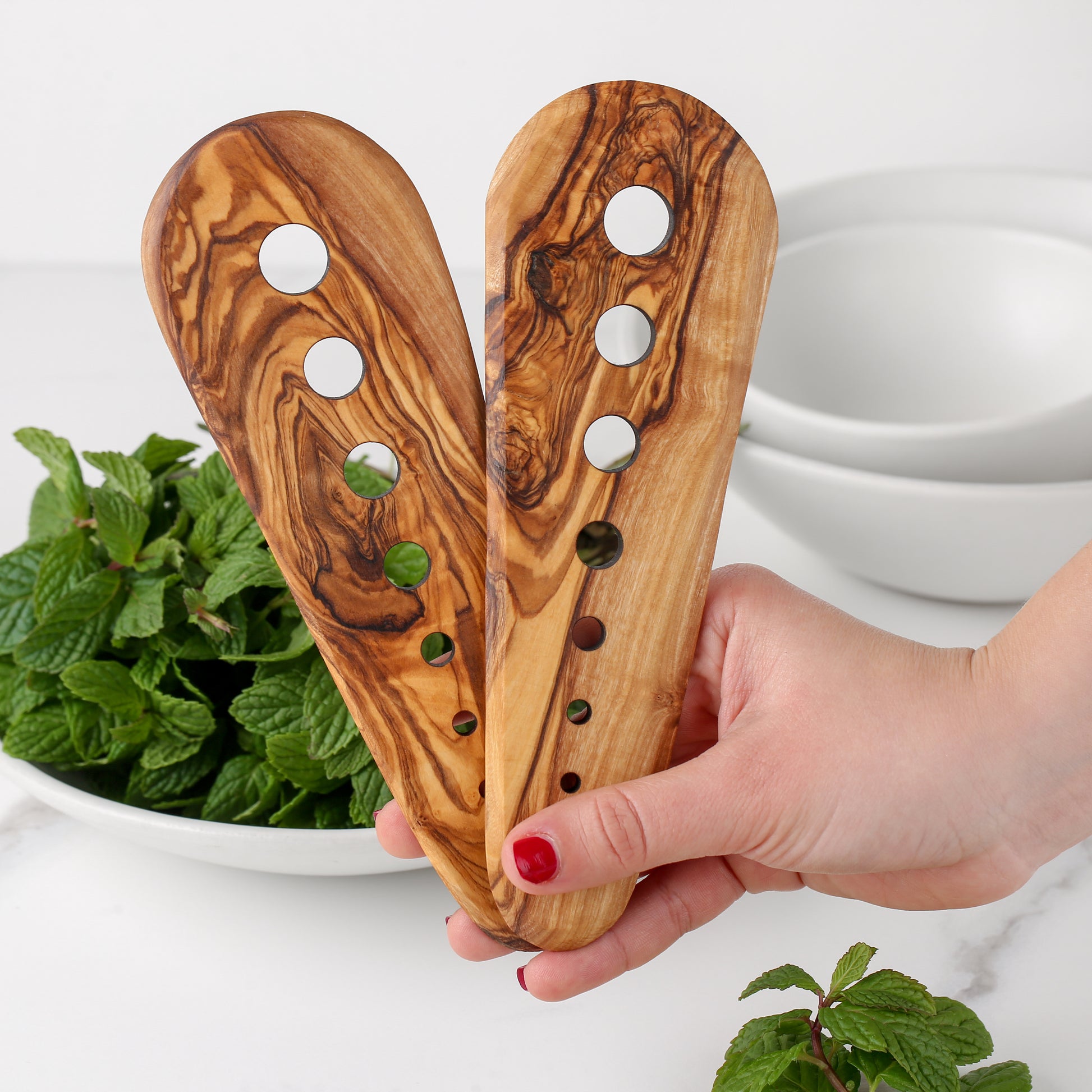 Handmade Olive Wood Herb Stripper | Eco-Friendly Cooking Accessory - Craze Trends