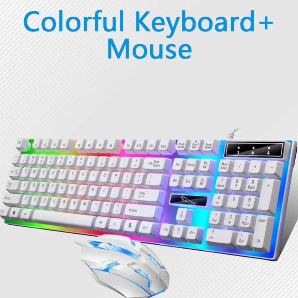 Ninja Dragons White Knight Gaming Keyboard and Mouse Set - Craze Trends