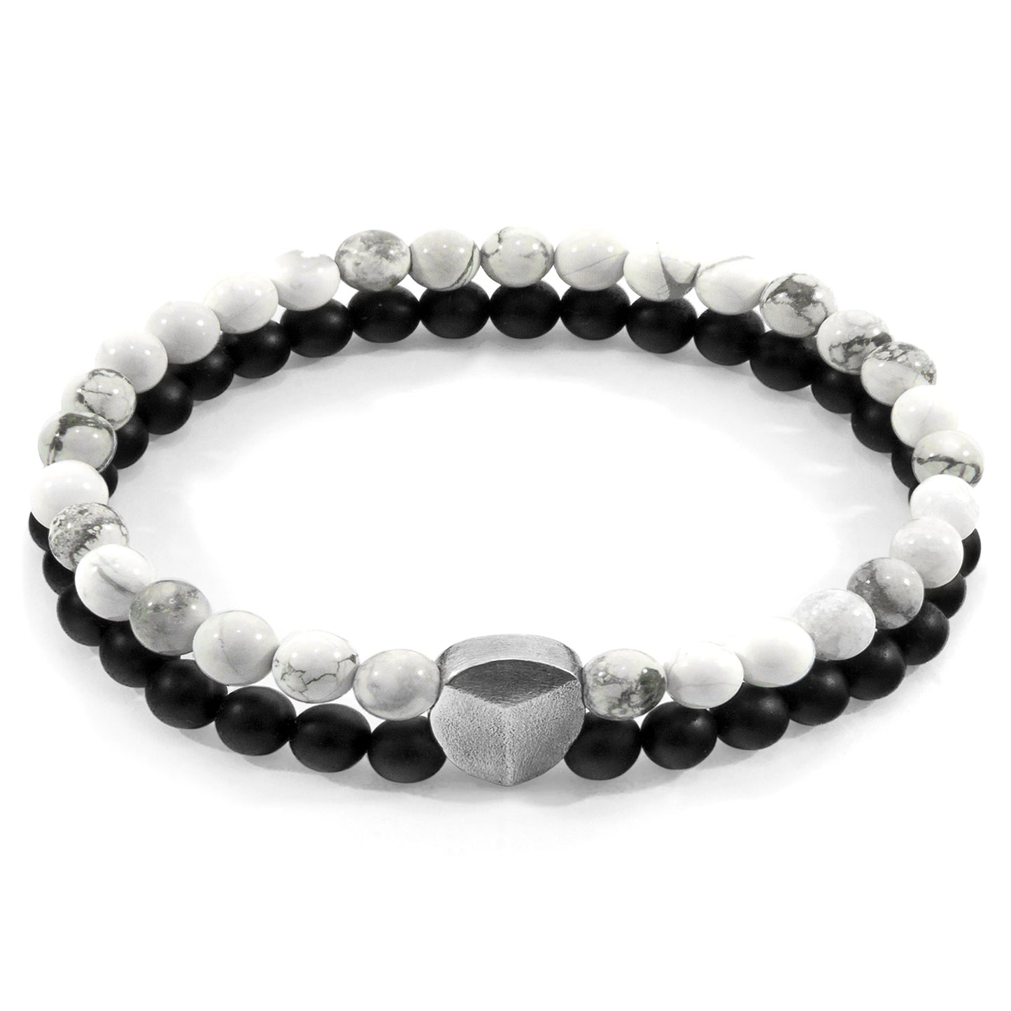 White Howlite Iguazu Silver and Stone Bracelet - Craze Trends