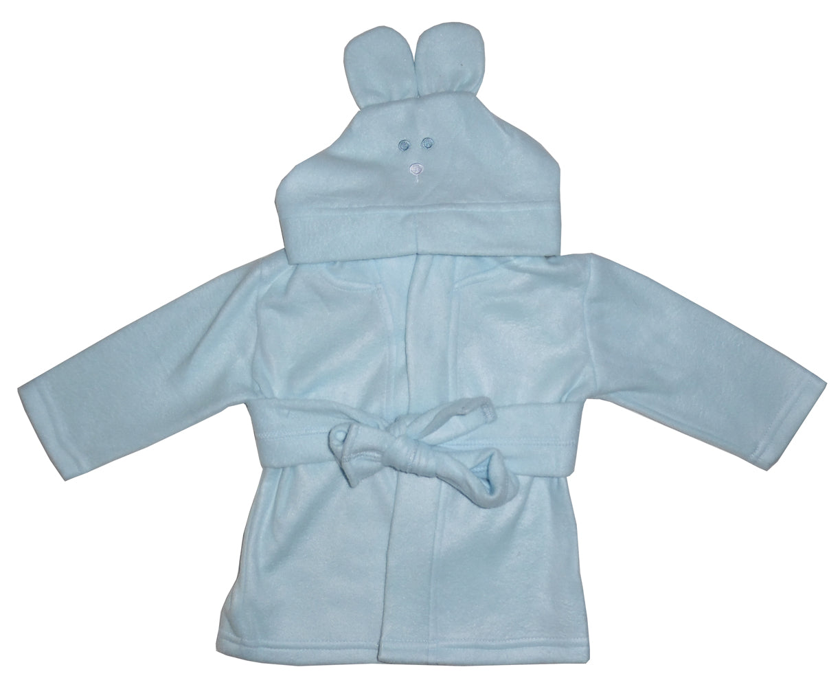 Fleece Robe With Hoodie Blue - Craze Trends