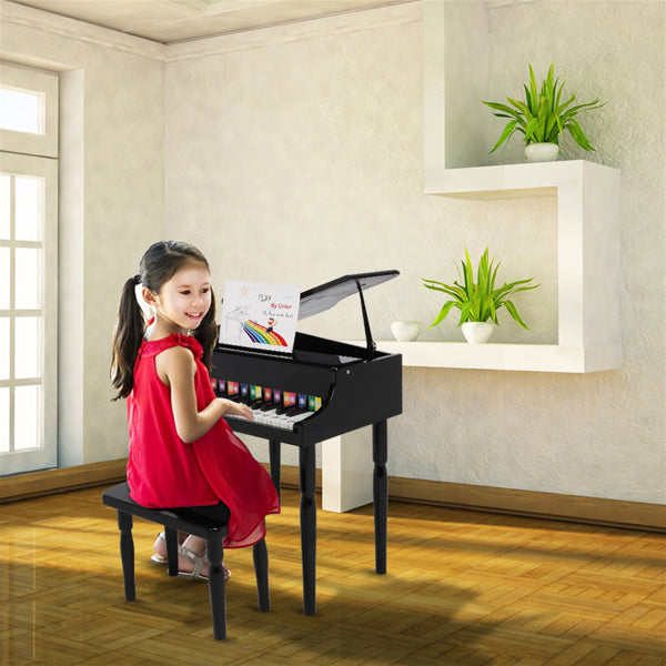 Wooden Toys 30-key Children's Wooden Piano with Music Stand - Craze Trends