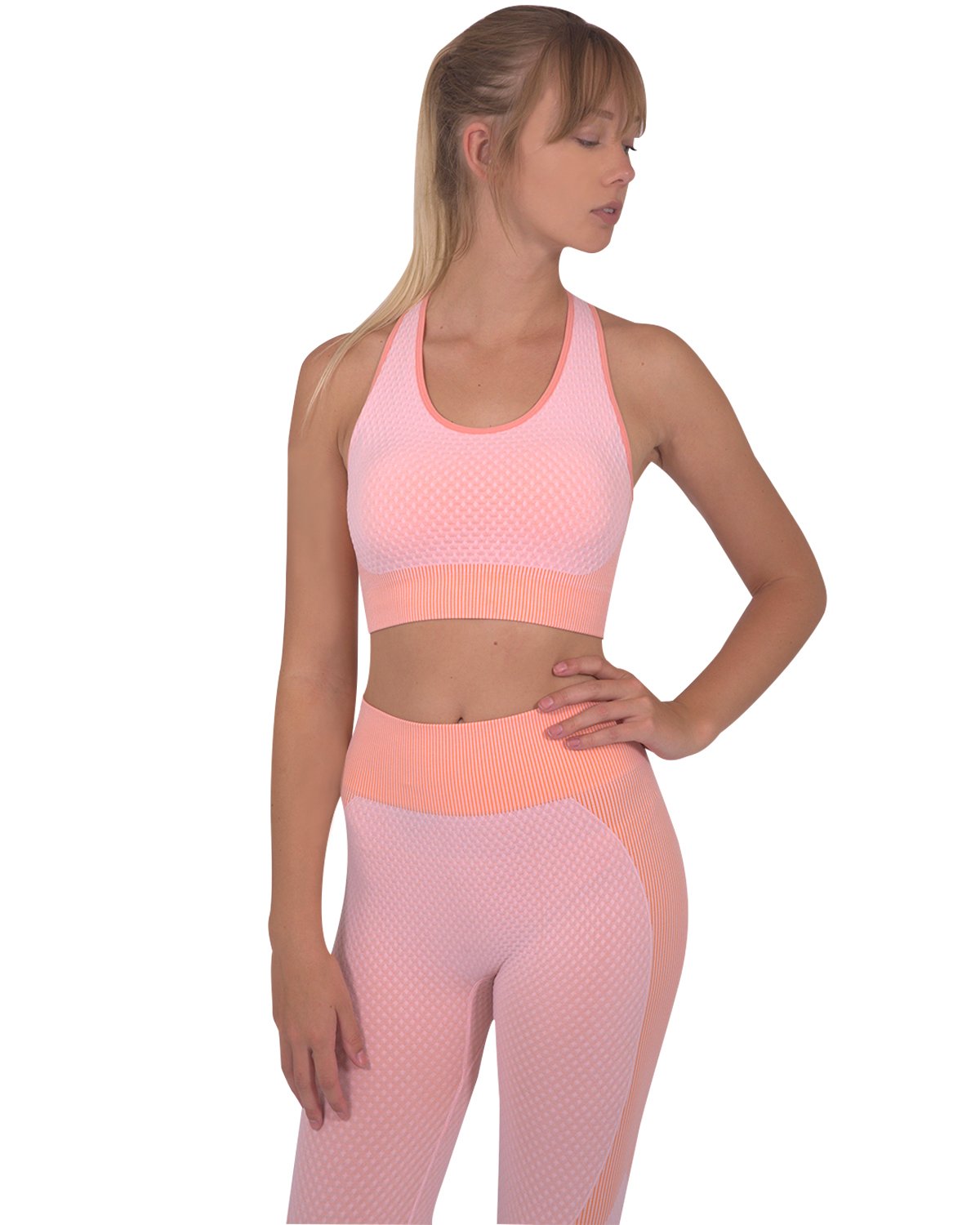 Trois Seamless Sports Bra - Pink - Craze Trends