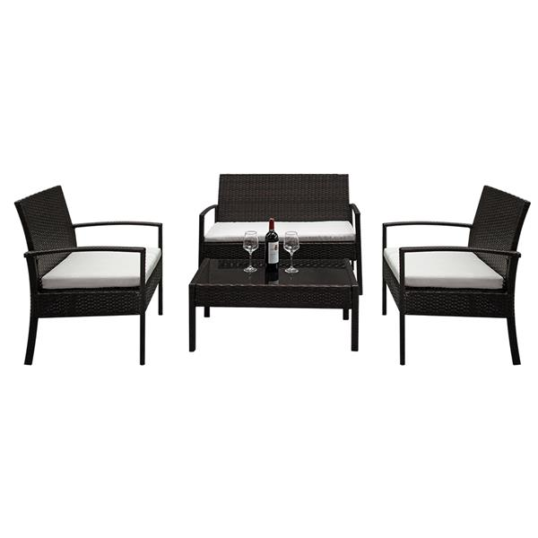 4PCS Rattan Patio Furniture Set - Craze Trends