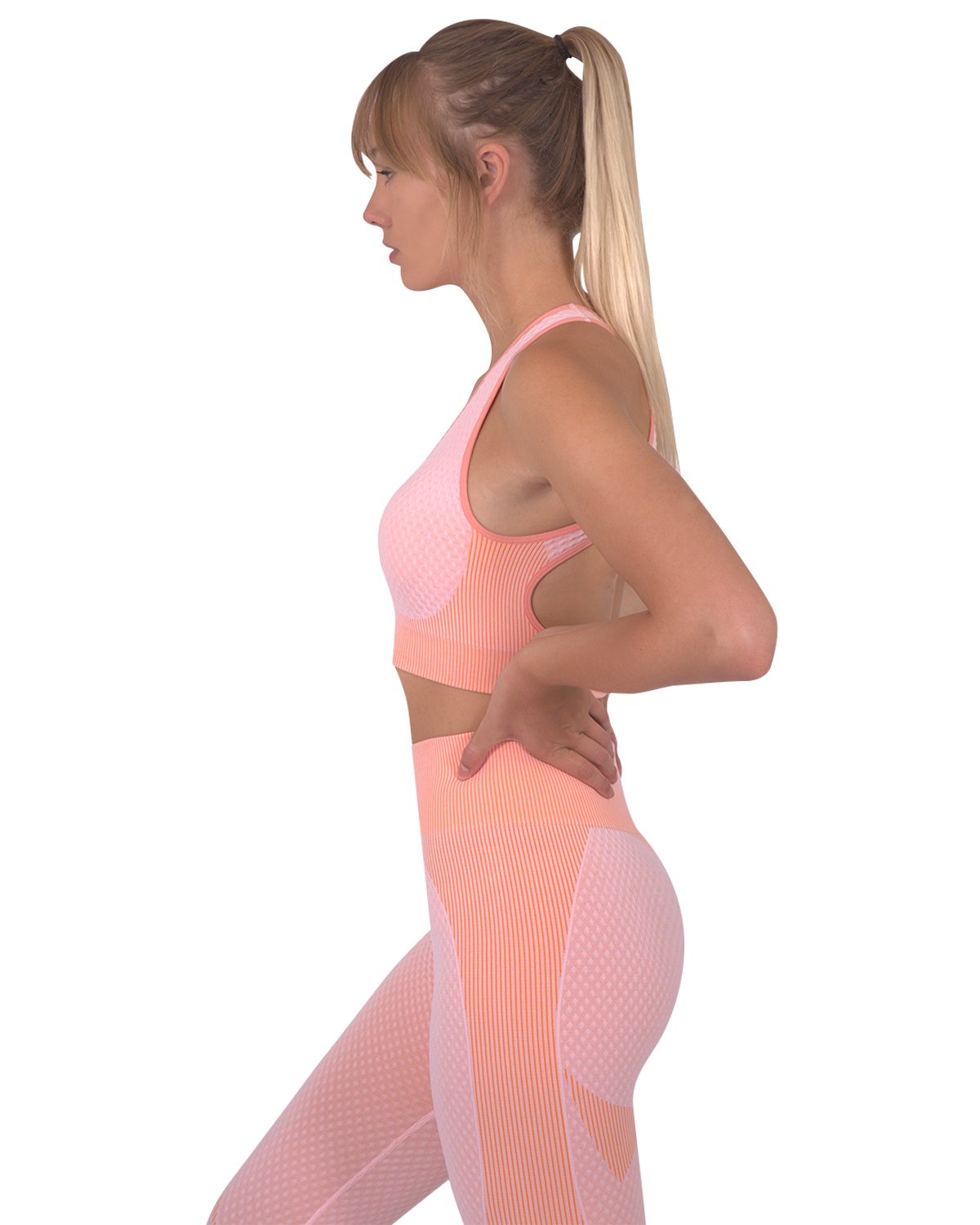 Trois Seamless Sports Bra - Pink - Craze Trends