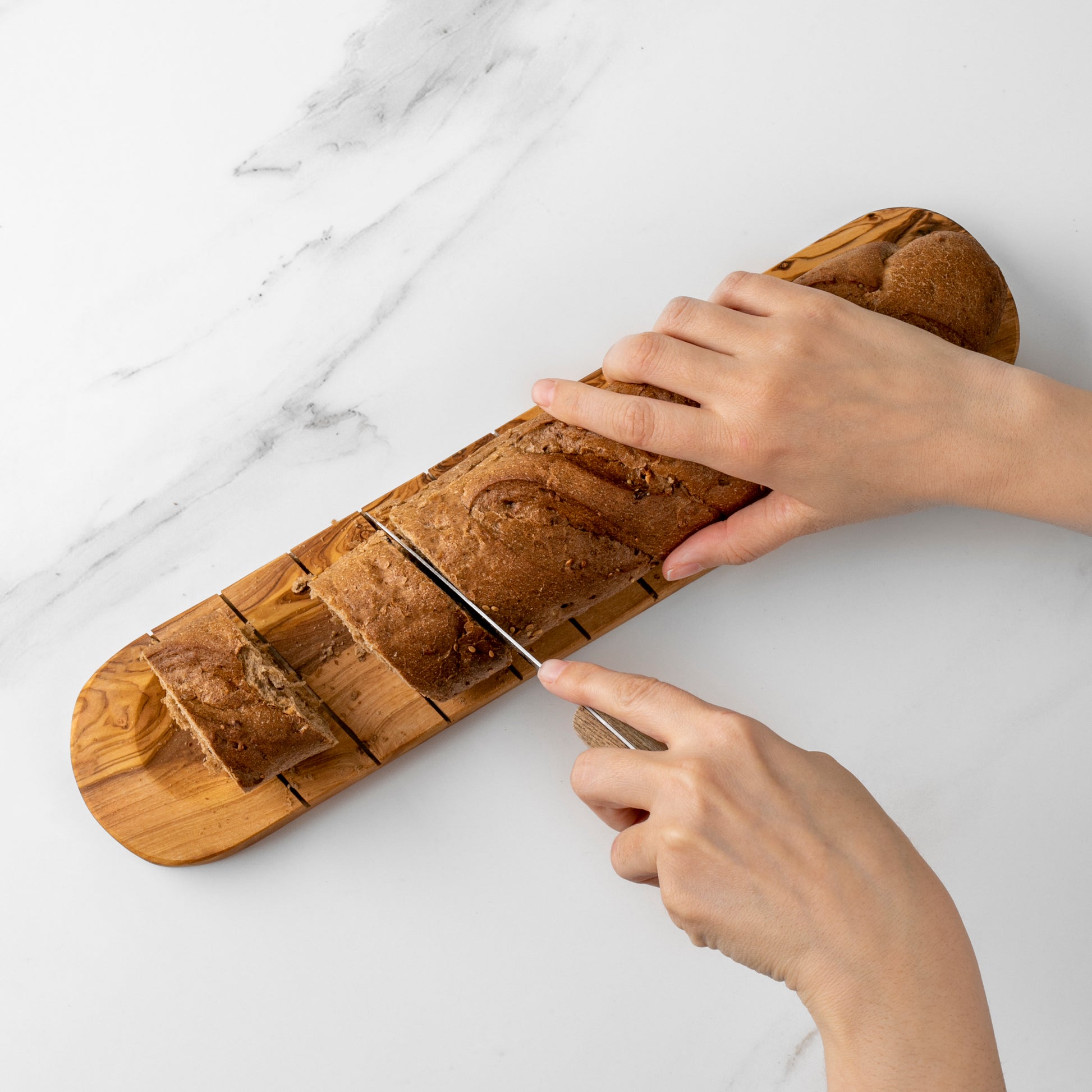 Handmade Olive Wood Bread Board | Rustic Slicing and Serving Platter - Craze Trends