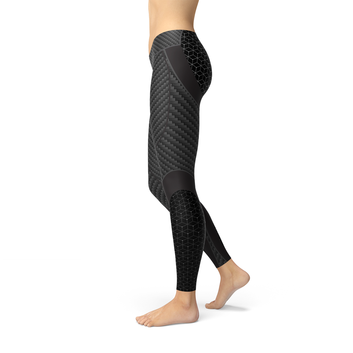 Womens Carbon Fiber Sports Leggings - Craze Trends