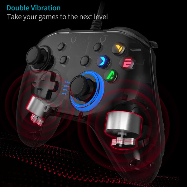 Wired Gaming Controller Joystick Gamepad with Dual-Vibration - Craze Trends