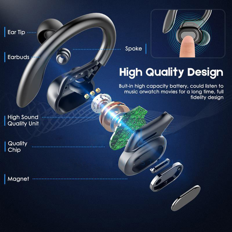 LED Display TWS Sport Bluetooth V5.0 Headset For Iphone Huawei - Craze Trends