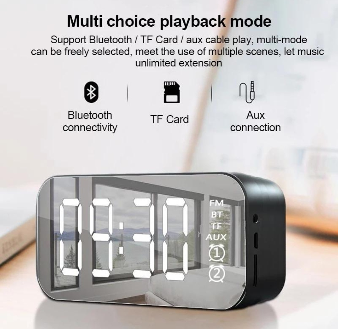 LED Display Alarm Clock Wireless Bluetooth Speakers - Craze Trends