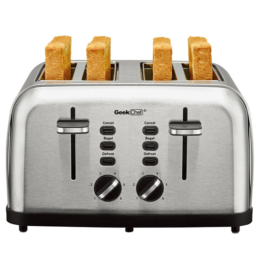 Mini Toaster Stainless Steel Extra-Wide Slot with Multifunction