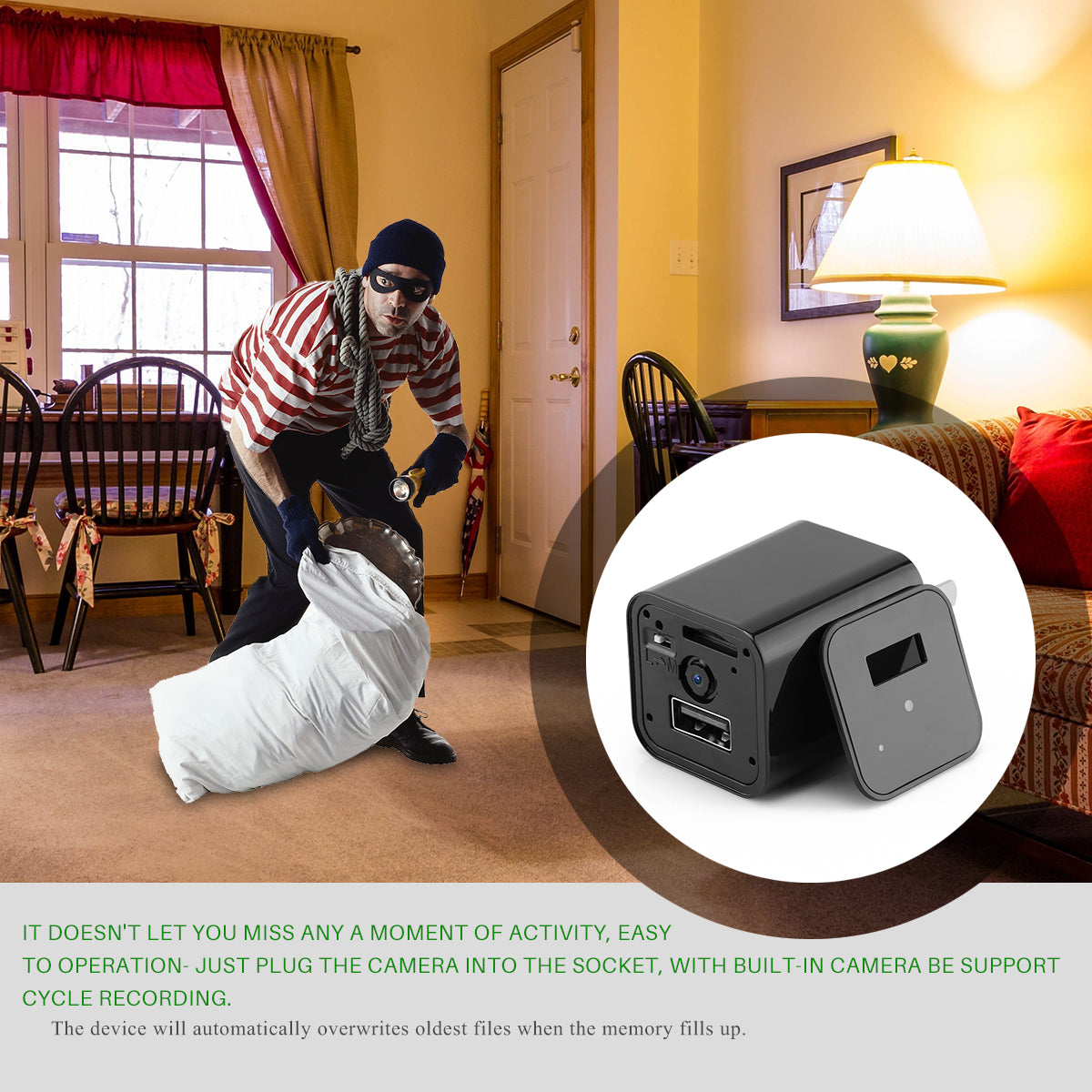 HD 1080P Hidden Camera USB Charger Home Security - Craze Trends