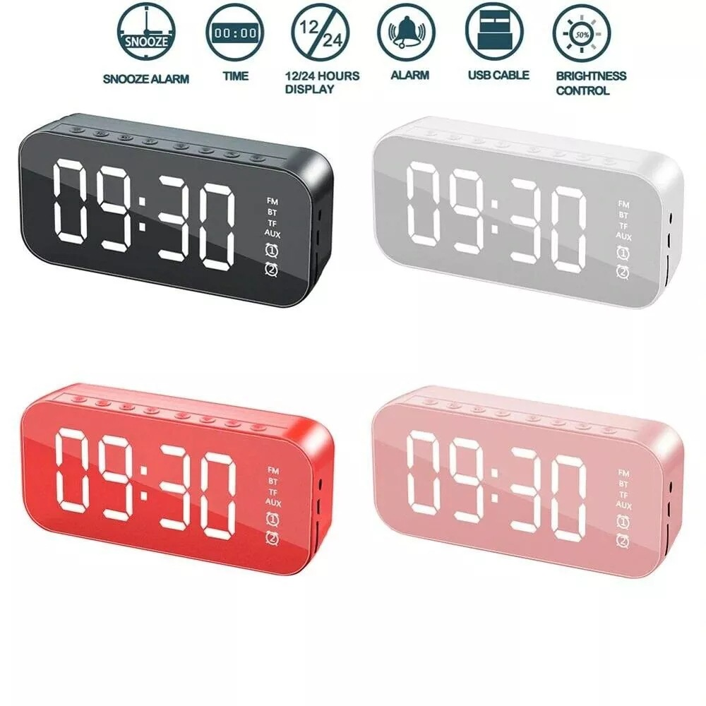 LED Display Alarm Clock Wireless Bluetooth Speakers - Craze Trends