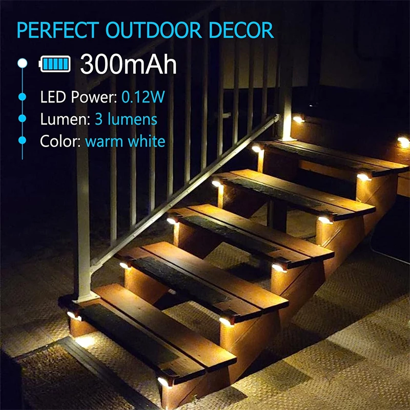 Solar Deck Lights LED Waterproof Outdoor Solar Powered LED Step Light - Craze Trends